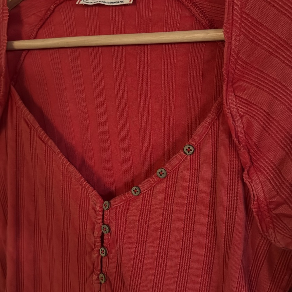 Free people wild hearts long sleeve thermal top medium - Picture 5 of 5
